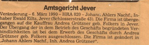 1990 - Übernahme des Taxibetriebs